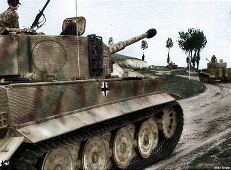 “tiger I” Of The 101st Heavy Tank Battalion The Ss Running Along The