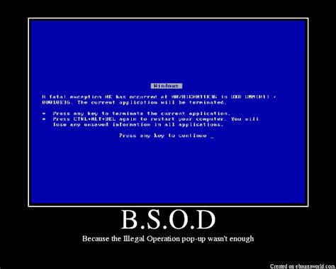 Image 18659 Blue Screen Of Death Bsod Know Your Meme