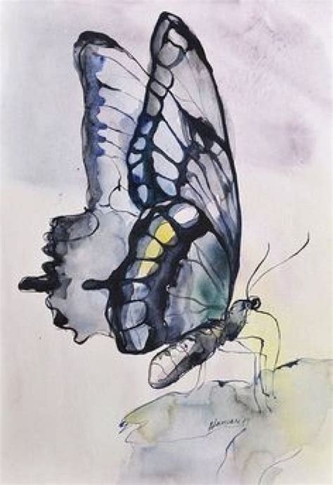 Items Similar To Légèreté Original Peinture Aquarelle Photo Papillon