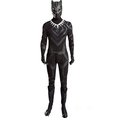 Blue and white fantastic four superhero costume $42.33: 2018 Black Panther Cosplay Costume adult Carnival ...