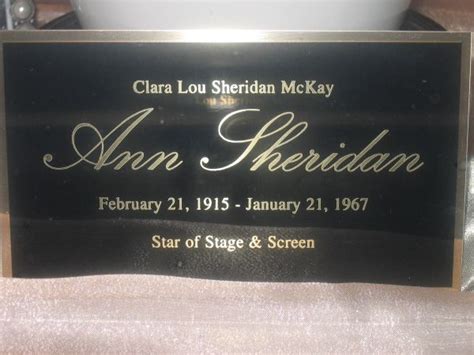 Ann Sheridan 1915 1967 Find A Grave Memorial