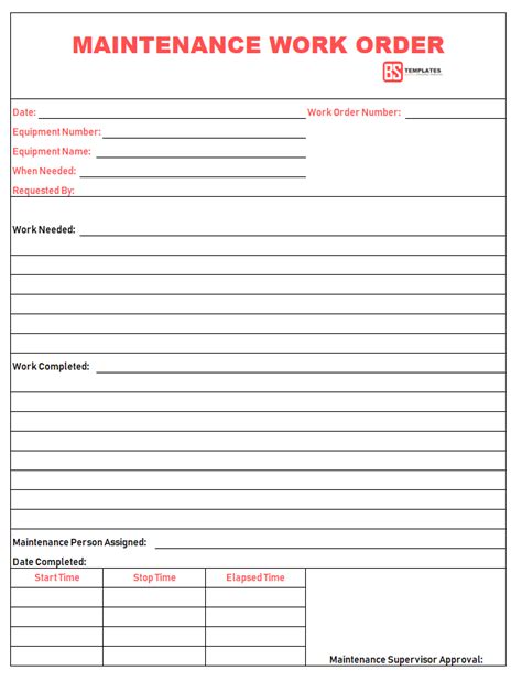 The report is prepared using ms excel. Work Order | 11+ Free Work order form format template for ...
