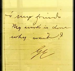 Image result for George Eastman Suicide Note