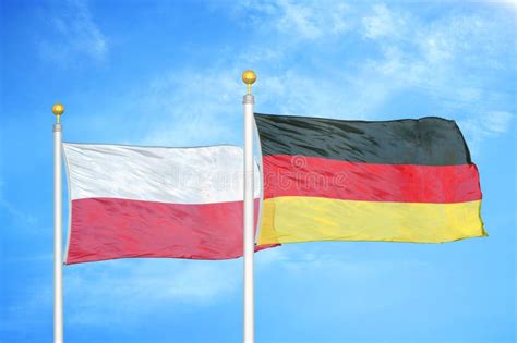 Poland And Germany German And Polish Flags Stock Photo Image Of