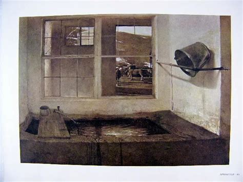 Andrew Wyeth Gravure Print Spring Fed And Young Bull Kuerners 2499