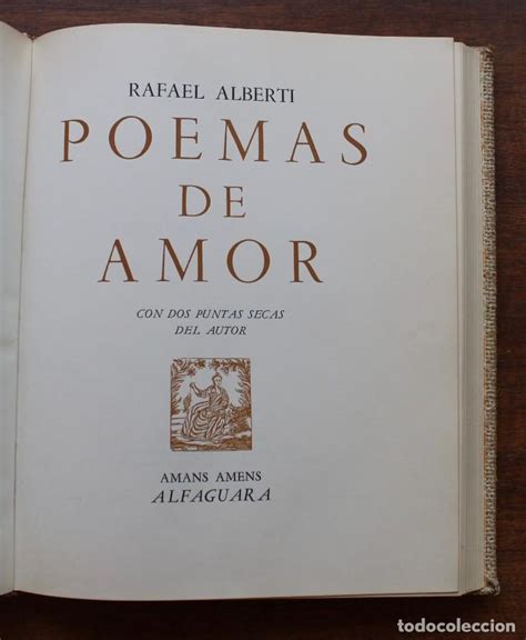 Poemas De Amor Rafael Alberti 1967 Primer Edi Comprar Libros De