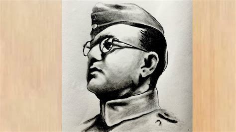 How To Draw Netaji Subhas Chandra Bose Pencil Shade Step By Step ArtKG YouTube