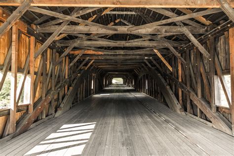 Inside Of A Covered Bridge Free Stock Photo Public Domain Pictures