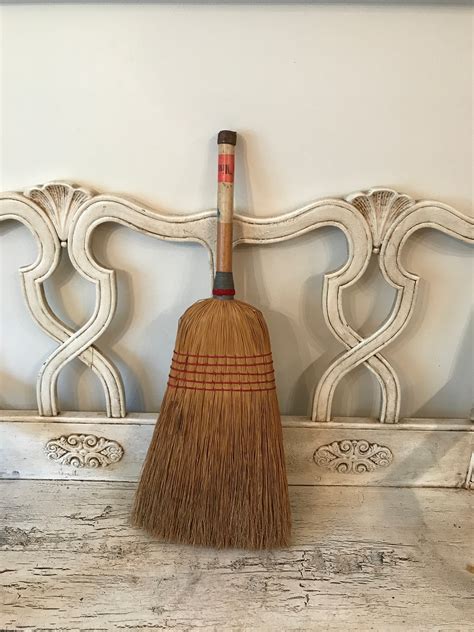 Vintage Whisk Brooms Natural Straw Bristle Workshop Brooms Etsy