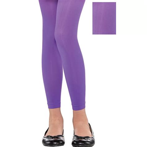 Child Purple Footless Tights Party City