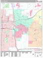 East Lansing Michigan Wall Map (Premium Style) by MarketMAPS