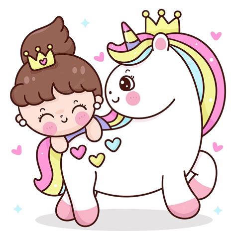 Premium Vector Cute Unicorn Cartoon And Little Pony Baby Character