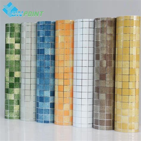 Vinilos decorativos para baños y cocinas. Barato Cuarto de baño PVC pegatinas pared mosaico pared ...