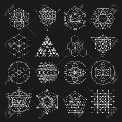 Elementos De Diseño De Geometría Sagrada Alchemy Religión La