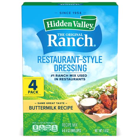 Hidden Valley® Original Ranch® Salad Dressing And Seasoning Mix Buttermilk 4 Oz Salad Toppings