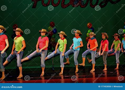 Cowgirls Dancing Editorial Image Image Of Hoedown American 177453050