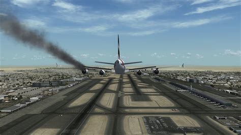 Emirates A380 Belly Crash Landing In Dubai Youtube