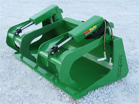 60″ Compact Tractor Dual Cylinder Solid Bottom Bucket Grapple Fits John