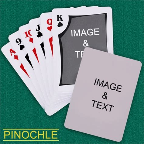 Choose from any of our delightful icons, colors, patterns and fonts to add up to two lines of text to create the perfectly themed set for you! Modern Custom 2 Sides Pinochle Playing Cards