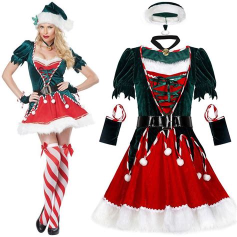 Sexy Santa S Helper Christmas Elf Adult Stage Performance Party Xmas Costume Shopee Philippines