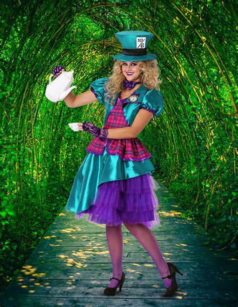Mad Hatter Alice In Wonderland Costume For Girls