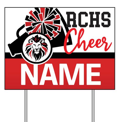 Rchs Cheerleader Sign Leading Edge Design