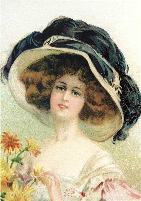 The painting is currently being exhibited at the san francisco museum of modern art. Victorian Hat Woman Image - The Graphics Fairy