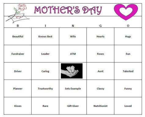 Mothers Day Bingo Game 60 Cards Mom Inspired Bingo Etsy Mothers