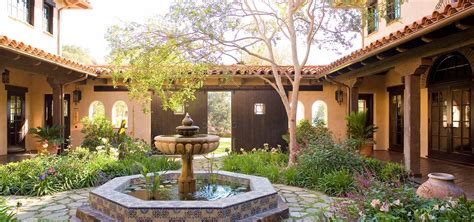 Spanish Style Home Plans With Courtyard Unusual Countertop Materials