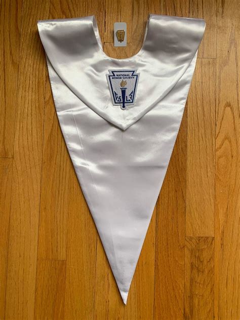Official National Honor Society White Graduation Sash Stole Nhs Sealed