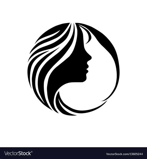 Beautiful Girl Face Fashion Icon Royalty Free Vector Image
