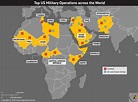 Map Showing Top US Military Operations Across The World - Answers