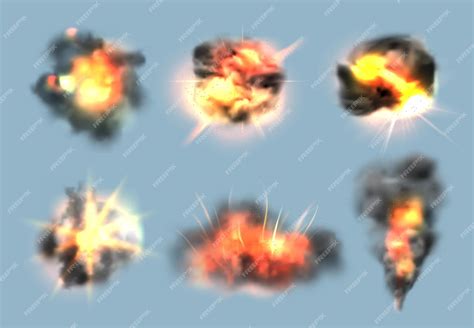 Premium Vector Dynamite Exploded Effects Realistic Bomb Explosion