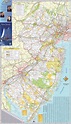 Large detailed tourist map of New Jersey with cities and towns