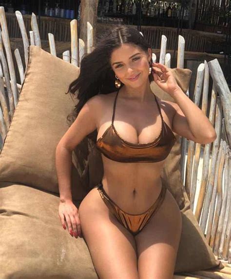 Demi Rose Nearly Spills Out Of Her Gold Bikini On Holiday In Mexico Daily Mail Online