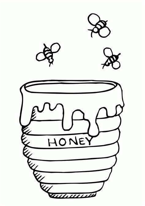 Coloring Pages Of Honey Bees Coloring Home