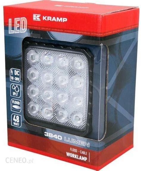 Kramp Halogen Lampa Robocza Kwadratowa Led W Lm Opinie I Ceny Na Ceneo Pl