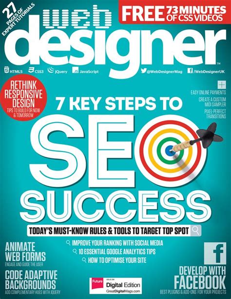 Web Designer Magazine Cover Issue Mag Magazine Cover Web Designer Design Typography