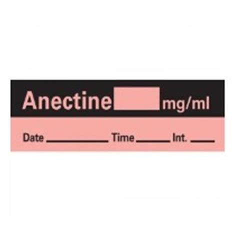 Timemed A Div Of Pdc Label Anectine Anesthesia 500 Rl — Grayline Medical