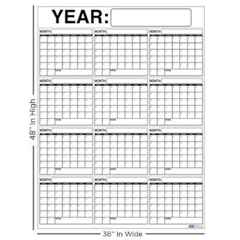 12 Month Wall Calendar Dry Erase Printable Word Searches