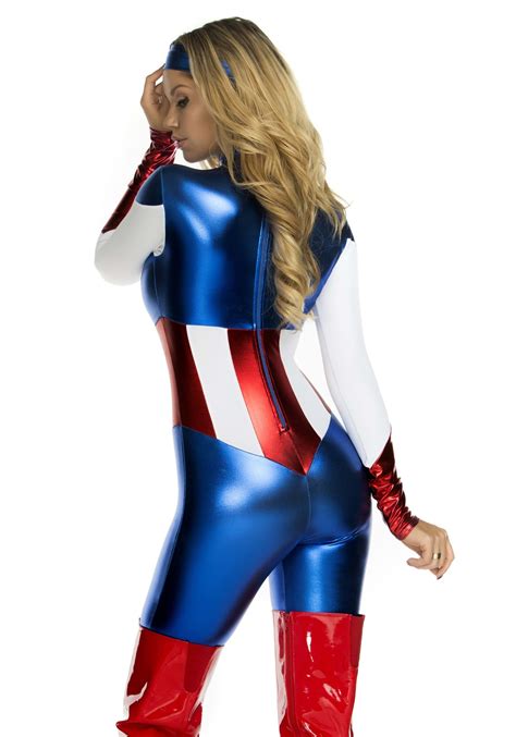 Womens Plus Size American Beauty Superhero Costume