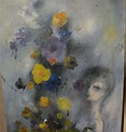 HERMANN DIETRICH (1916-2003) original floral fantasy oil painting by ...