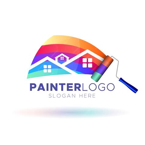 Modelo De Logotipo Do Painter Vetor Premium