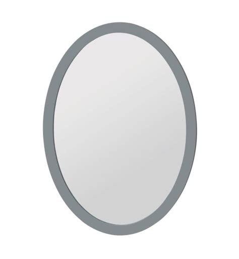 Ronbow Contempo 22 78 Solid Wood Framed Oval Bathroom Mirror In Dark