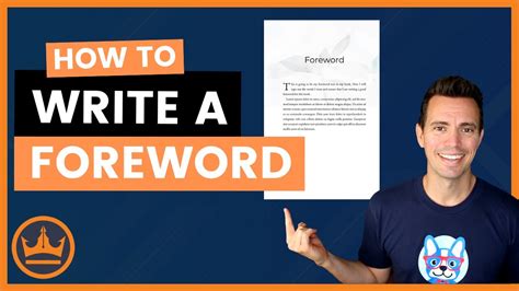 How To Write A Foreword For A Book Youtube