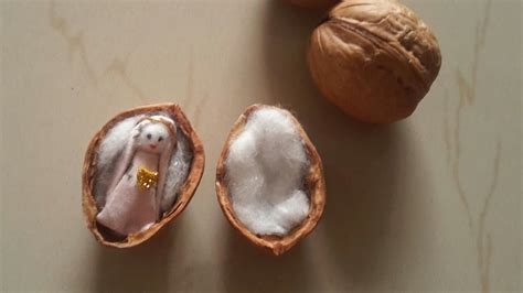 Easy And Cute Craft With Nut Shells Nutshelldoll Youtube