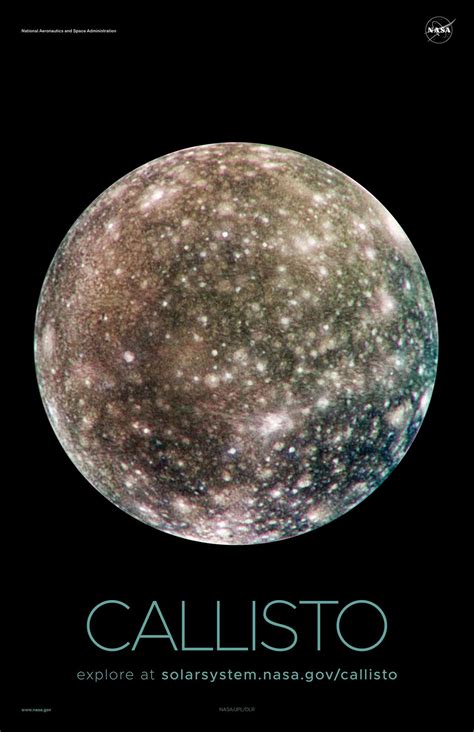 Jupiters Moon Callisto Poster Version A Nasa Science Галактики