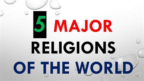 Five Major Religions Of The World Youtube