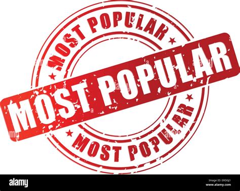 Vector Illustration Of Most Popular Red Stamp On White Background Stock