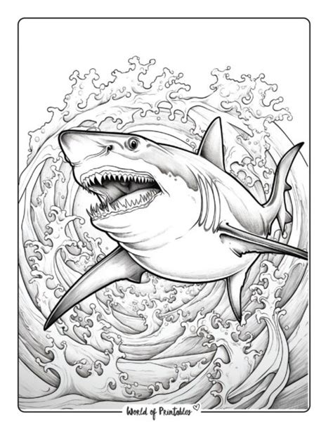 Free Sharks Coloring Pages